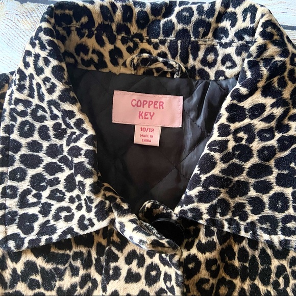 Girls Animal Print Dress Coat Sz 10-12 - Picture 8 of 15